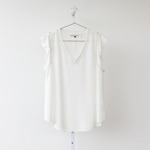 Rebecca Taylor White Eyelet Top